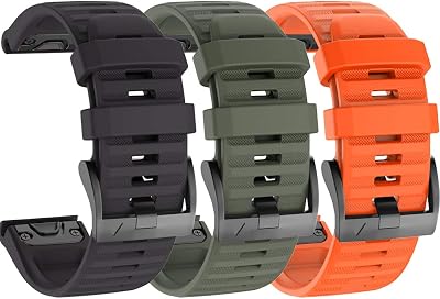 ISABAKE 26mm QuickFit Silicone Watch Strap for Garmin Fenix 7X 6X 5X Enduro