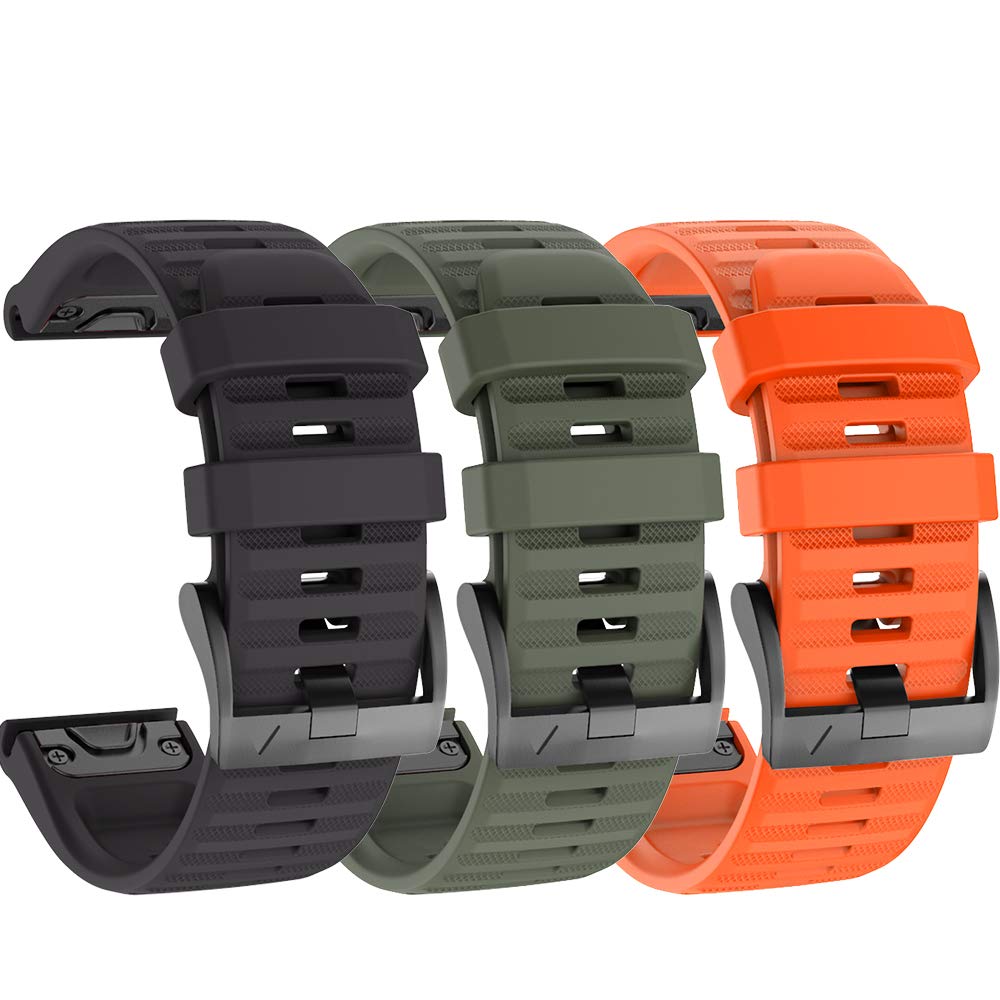 ISABAKE Watch Strap for Fenix 7X / 6X / 5X, 26mm QuickFit Replacement Band for Garmin Enduro, Fenix 3, Tactix Bravo