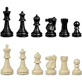 Bobby Fischer Ultimate Chess Pieces Set | Staunton Plastic, Tournament Chess Set, Extra Queens, Triple Weighted