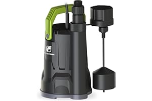 Sump Pump, 3/4HP 3000GPH Submersible Water Pump, with Vertical Float Switch for Swimming Pool Garden Pond Basement Draining, 