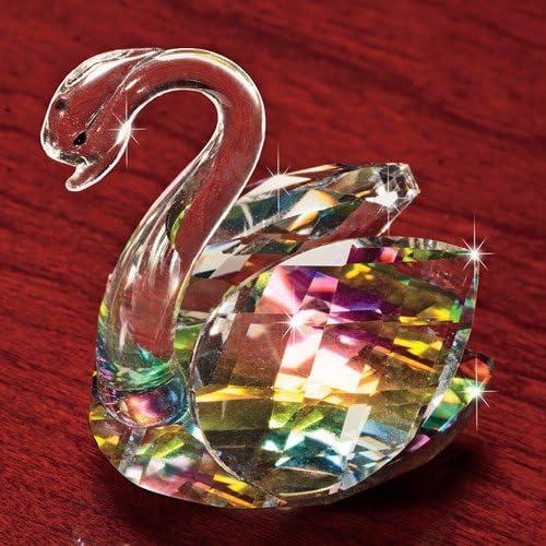 Optical ABCrystal Prism Stunning Swan Figurine 2"
