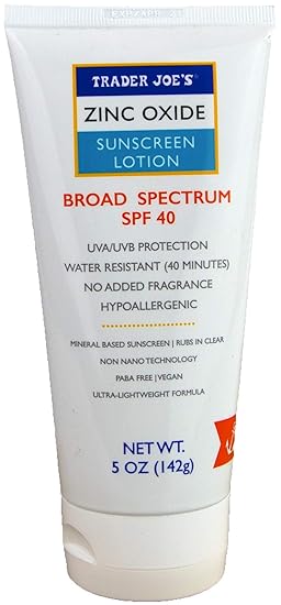 Amazon Com Trader Joe S Zinc Oxide Mineral Based Hypoallergenic Sunscreen Spf 40 Beauty