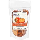 Fruit for Thought Dried Persimmons | Dried Fruit Snack Packs | At Home, Work, or On The Go | Unsweetened Hachiya Persimmon | 12 Ounce Bags Pack of 2