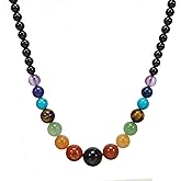 Ayriwoyi 7 Chakra Necklace for Women Strong Healing Crystal Genuine Stone Beaded Gemstone Necklace 20 inches Jewelry Gifts for Women Mom