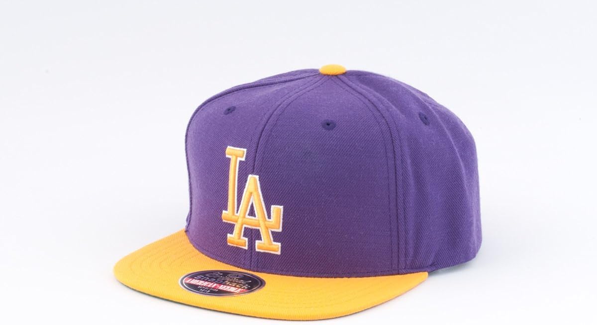 purple yellow dodgers hat