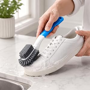 Shoe Cleaning Sneaker Scrub Tool- Long Handle Multi Surface Cleaning Set Laundry Detailing Tool