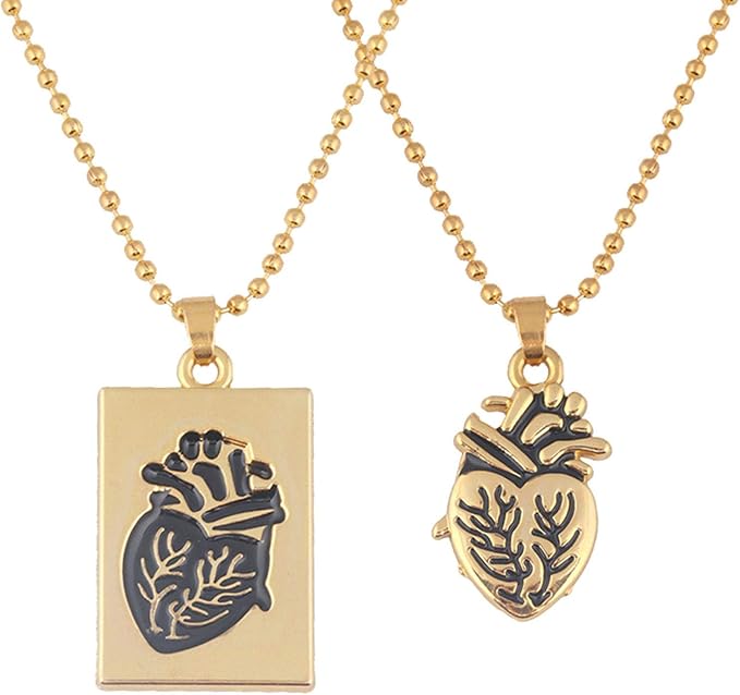 UXELY Couple Necklace, Heart Design Necklace