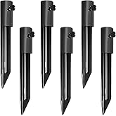 6 PCS Outdoor Light Stakes for Tiki Torch Stand, Ground Stakes for Torch Lamps, 10.75‘’ Metal Stakes for Solar Lights Metal Ground Spike Replacement Stakes