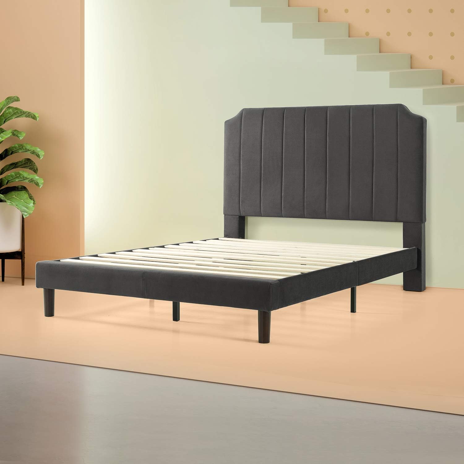 Best Charlotte Queen Bed Frame, Gray