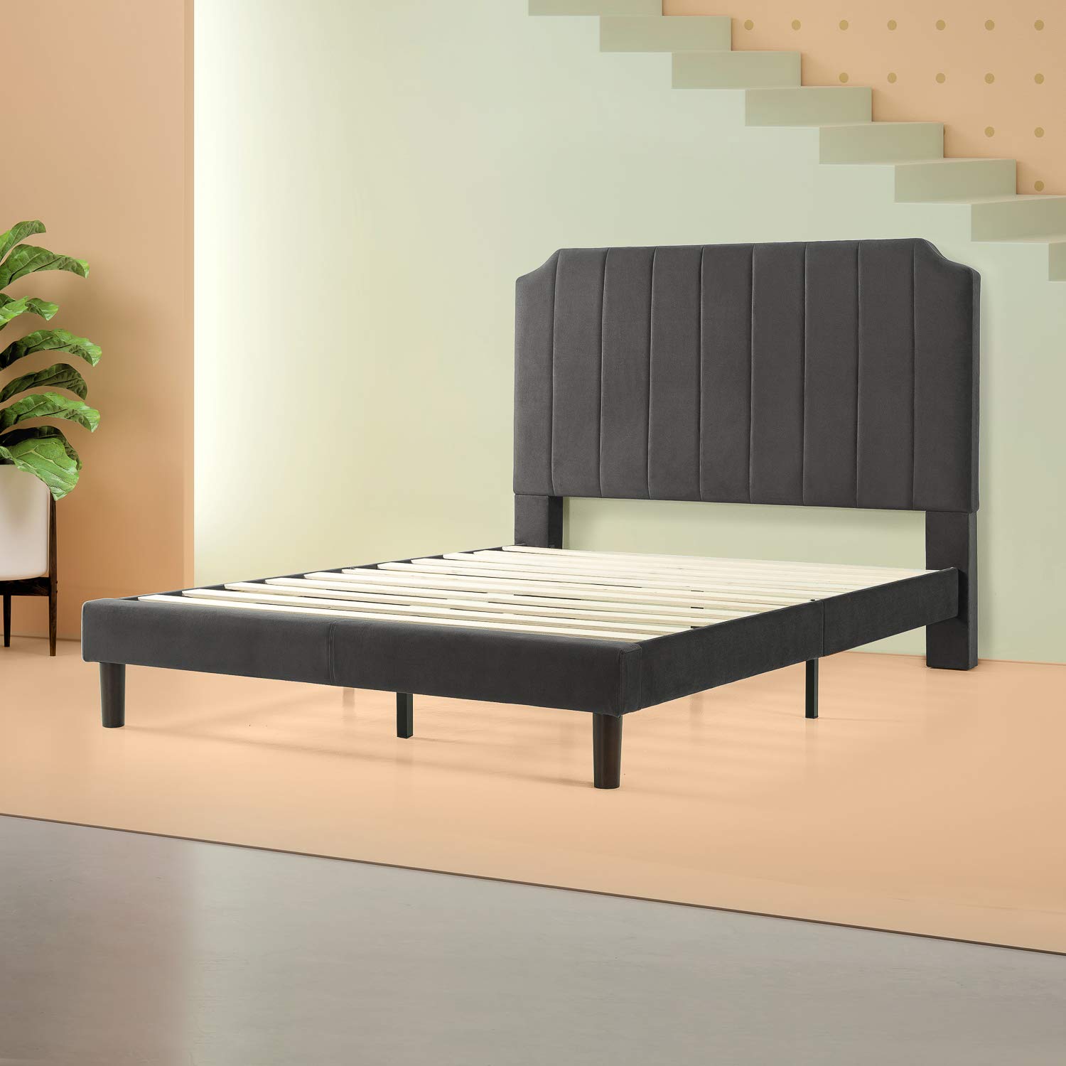 Best Charlotte Queen Bed Frame, Gray
