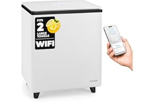 SereneLife WIFI Luxury Rectangle Towel Warmer - Spa & Bathroom Blanket Heater with Custom Fragrance, Auto Shut-Off, Fits 2 large Towels, Blankets, Bathrobes, PJ's - Perfect Gift for Him & Her (Black)