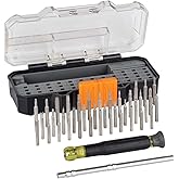 Klein Tools 32717 Precision Screwdriver Set with Case, All-in-One Multi-Function Repair Tool Kit Includes 39 Bits for Apple Products