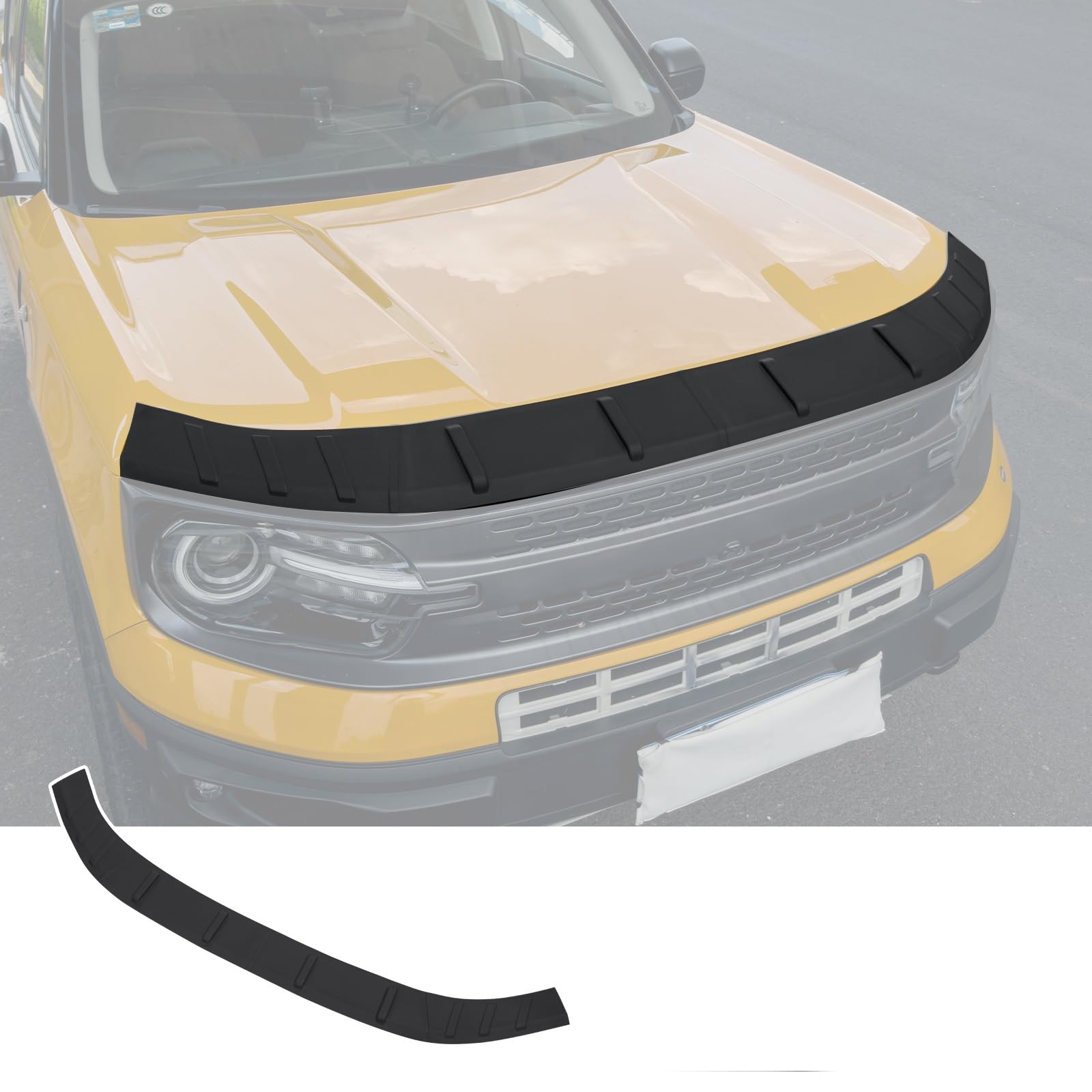 Hood Guards Compatible with 2021-2025 Bronco Sport Accessories Hood Protector Deflector Trim for 2024 Bronco Sport Accessories (Front)