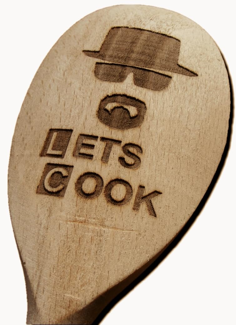 New Engraved Wooden Spoon Novelty Breaking Bad Walter Heisenberg Walt Wood Kitchen Cooking Baking Gift UK by FASTGAME