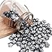 Sealing Wax Beads, Yoption about 120 Pieces Lucky Star Shape Sealing Wax Beads with 1 Piece Wax Melting Spoon and 2 Pieces Candles for Wax Seal Stamp (Silver)