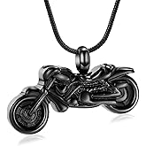 Imrsanl Cremation Jewelry for Ashes Motorcycle/Little Car/Tractor Urn Necklace for Ashes for Men Keepsake Memorial Pendent