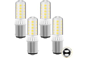 YUCCLIM 4PACK BA15D Bayonet 12V - 1076 LED Bulb for Marine Navigation Anchor Stern Lights RV Camper Trailer Motorhome Light Replacement ALR12, 1004 1130 1176 Double Contact Base AC12V/DC12-24V (Cool White)