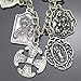 RechicGu Vintage Silver Catholic Religious Church Medals Cross Chain Cuff Pray Bracelet Bangle Charm Inspirational Bible Jesus Saints Pray for US