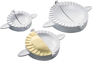 Westmark Ravioliformer-Set, Empanada-/Pierogi-Maker, Ausstecher 3-tlg., Ø 9,5/12/15,5 cm, Rezeptheft, Kunststoff, Weiß, 61342260