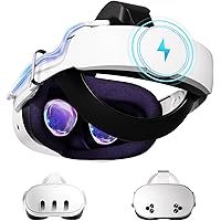 Battery Head Strap Compatible with Meta Quest 3 & 3S 10000mAh - Battery Pack Soft Elite Strap for Balance Weight - Extend Pla