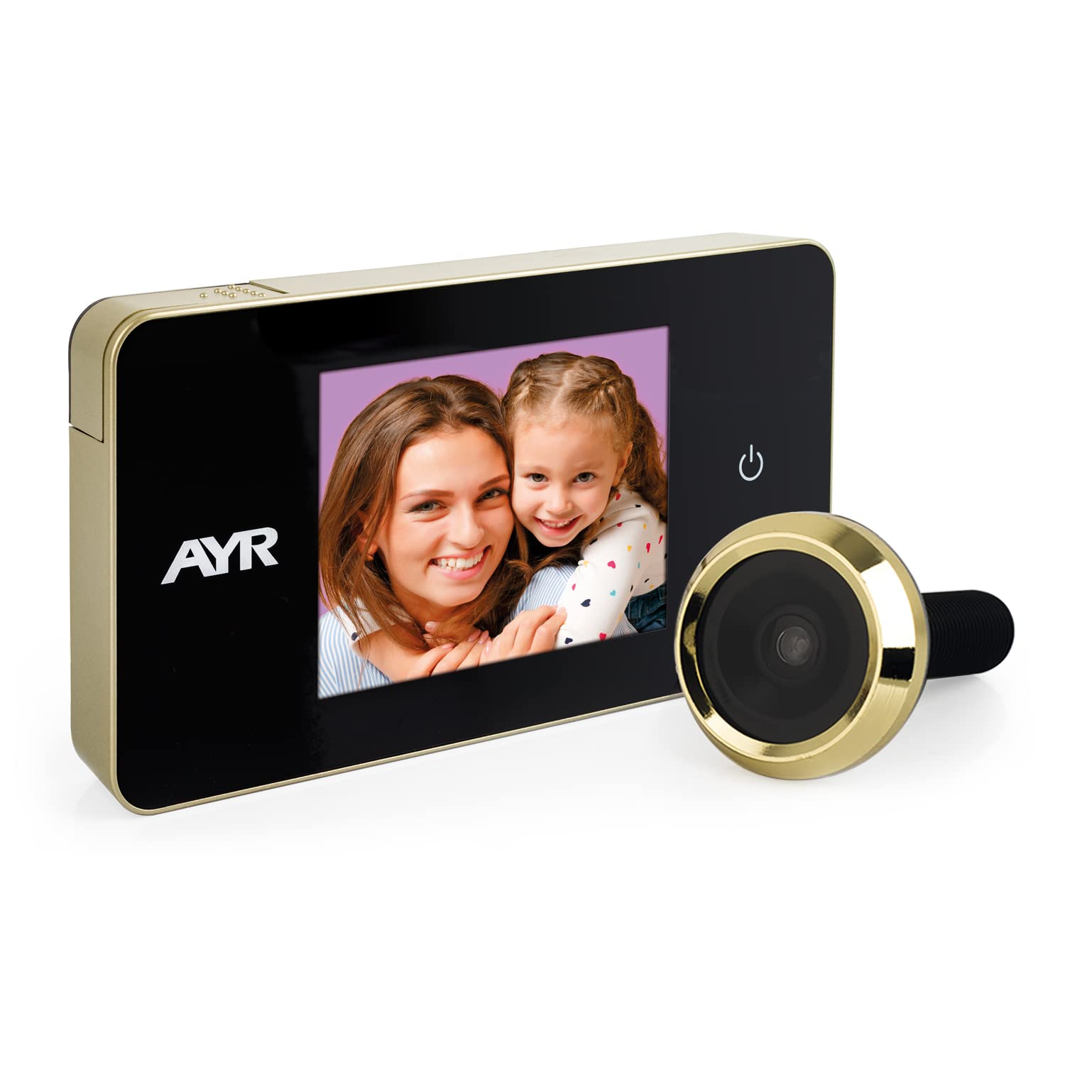 AYR 756 Digital Peephole Matt Nickel/Polished Brass Finish.