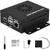 waveshare Mini-Computer Based on Raspberry Pi Compute Module 4 (NOT Included), CM4-IO-BASE-B (Full Ver.) Inside, Metal Case, with Cooling Fan, Onboard Connectors Including CSI/DSI/HDMI/USB/RJ45 etc.