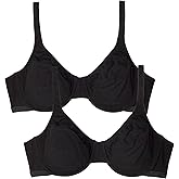 Fruit of the Loom Women's Multi-Pack Unlined Underwire Cotton Bra