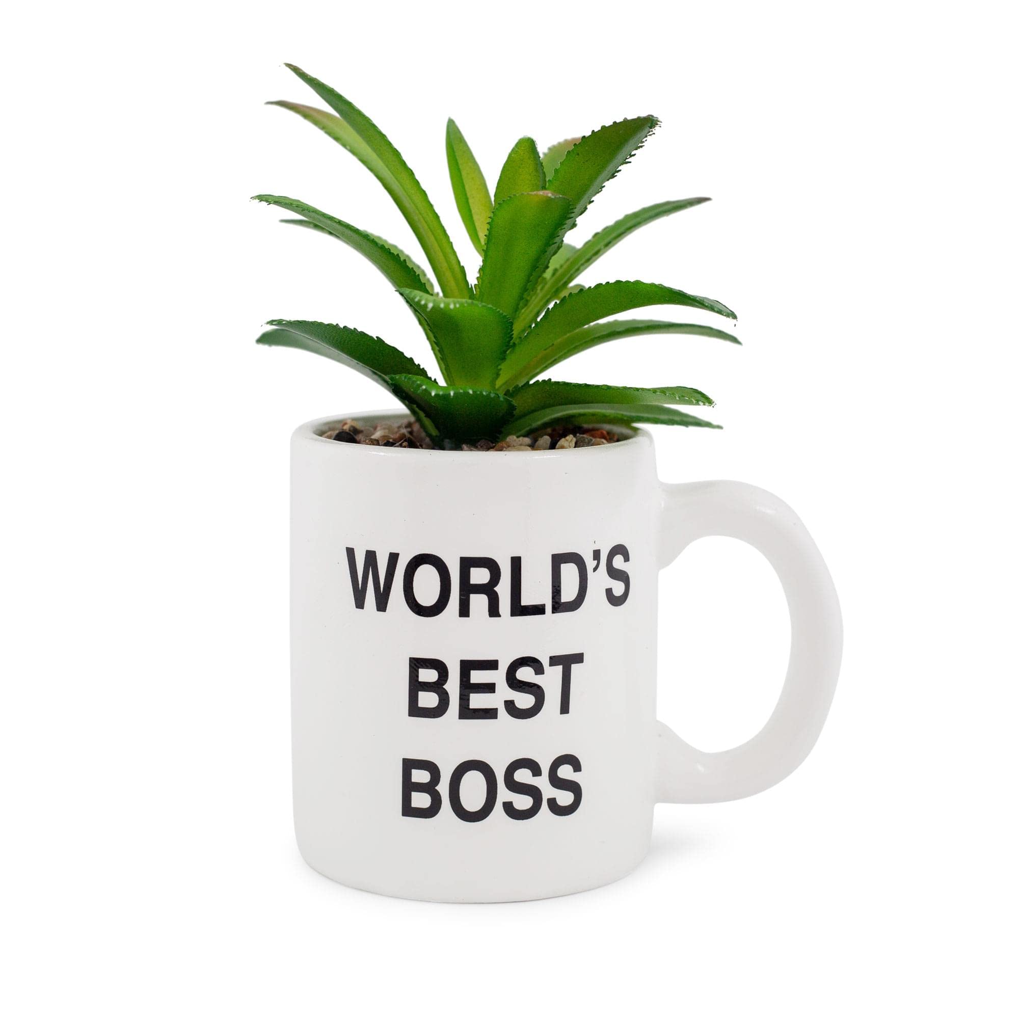 Silver Buffalo The Office World's Best Boss Mini Ceramic Planter
