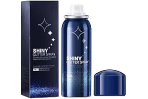 AXNZP Body Glitter Spray, Glitter Spray for Hair and Body, Quick-Drying and Long-Lasting Body Glitter for Music Festival Stage Makeup and Festival Rave Highlighter Makeup. 2.11oz/60ml