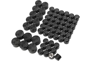 Lingdu Covers Engine Kit Motor Primary Bolts Head Caps Aluminum for Touring Road King Street Glide 2017-2020 Softail Twin Cam (Pack of 62), Bolt Covers Topper Caps, Flat Black