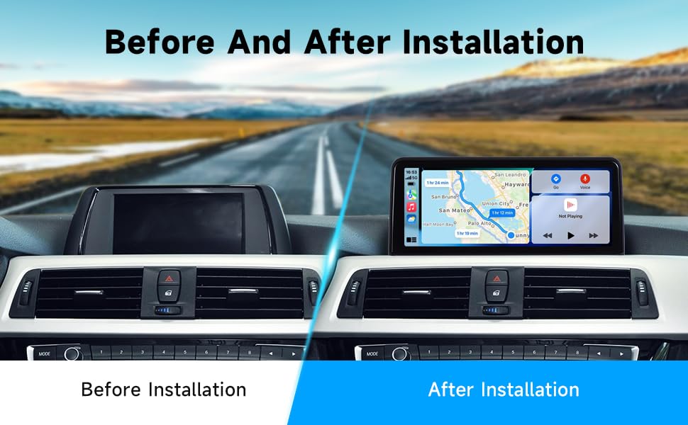 VIBEX 10.25 Inch Car Radio Carplay Wireless & Android Wireless Car Radio for BMW 1 2 Series F20/F21/F22/F23 2012-2016 with NBT System, Touchscreen Stereo Receiver with AirPlay Link, Siri