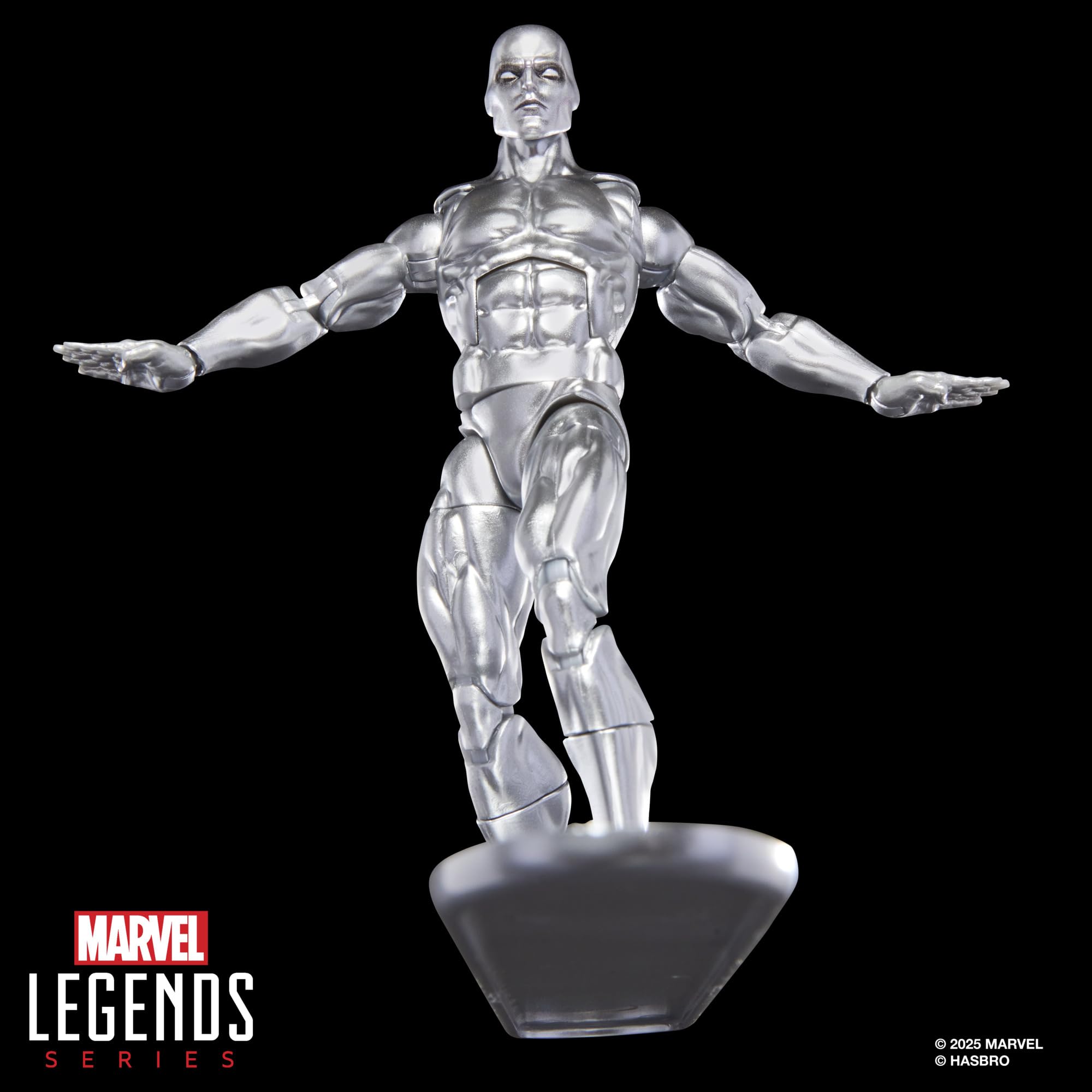 Marvel Legends Series Silver Surfer, Silver Surfer #1 (1968) and Fantastic Four Comics-Inspired Collectible 6-Inch Scale Action Figure with Character-Sized Comic Accessory