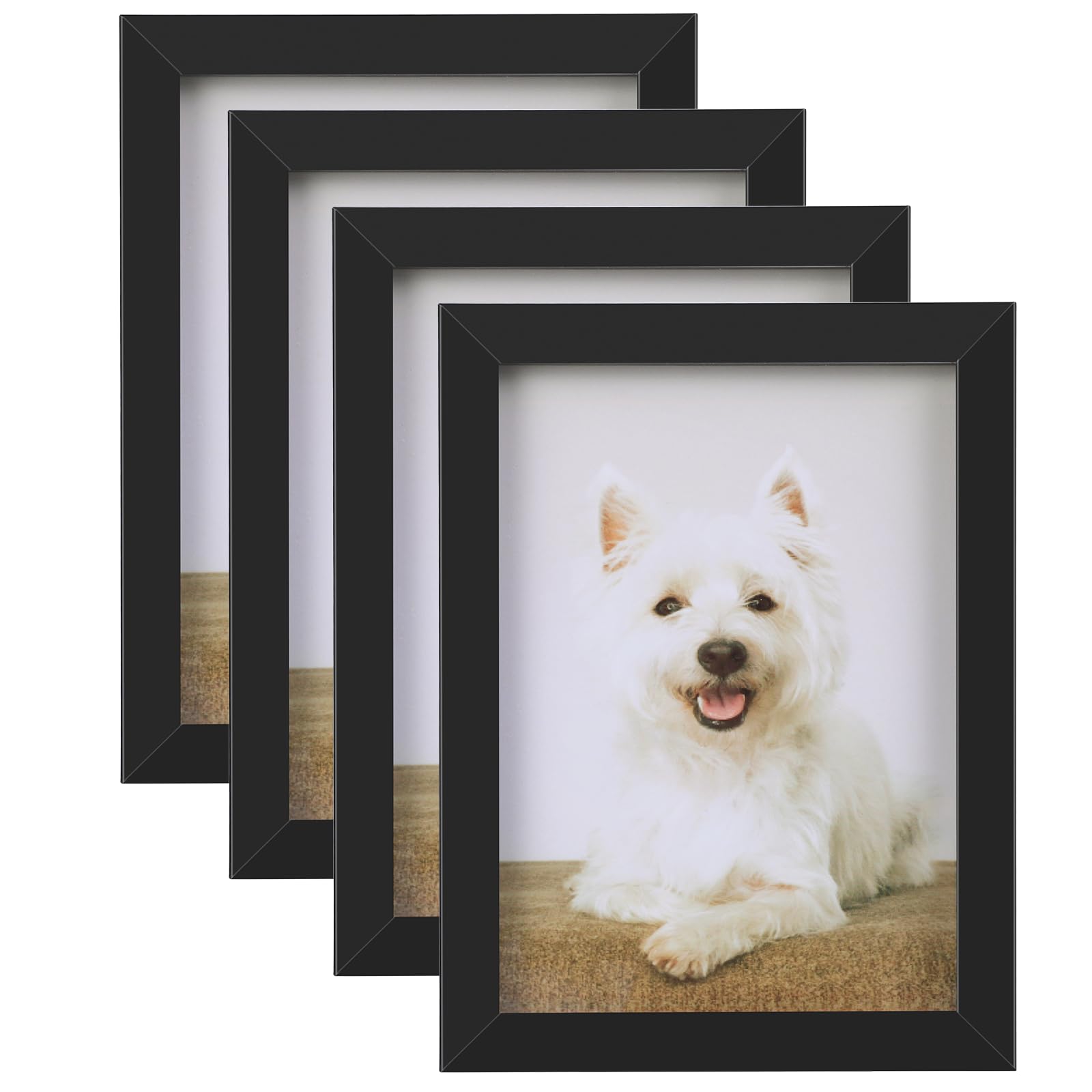 4 Pack Picture Frame, 7x5 Photo Frames Tabletop and Wall Mounting Picture Frames Small Frame with Window for Portrait Photo
