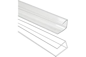 XISOCO 10 PCS Polycarbonate Greenhouse U Connector Profile 4ft Length Fits 0.16’’ & 0.24’’ Twin-Wall Polycarbonate Panels Duty Dust Rain & Moisture Protection Durabler (U-Clip 4' × 0.71’’ × 0.24’’)