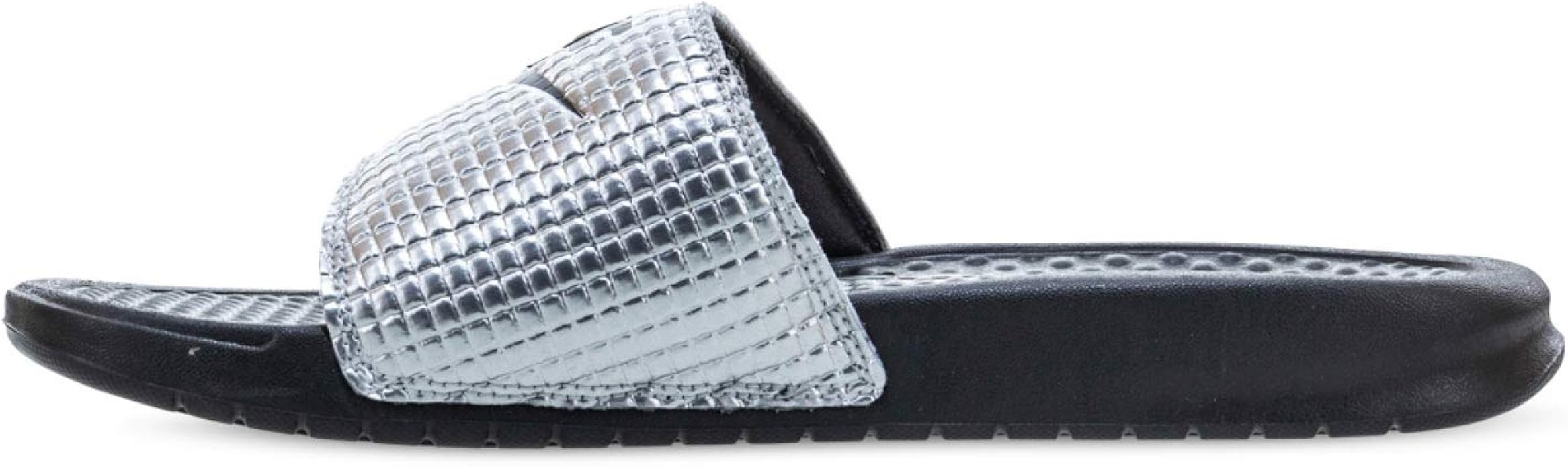 nike benassi silver