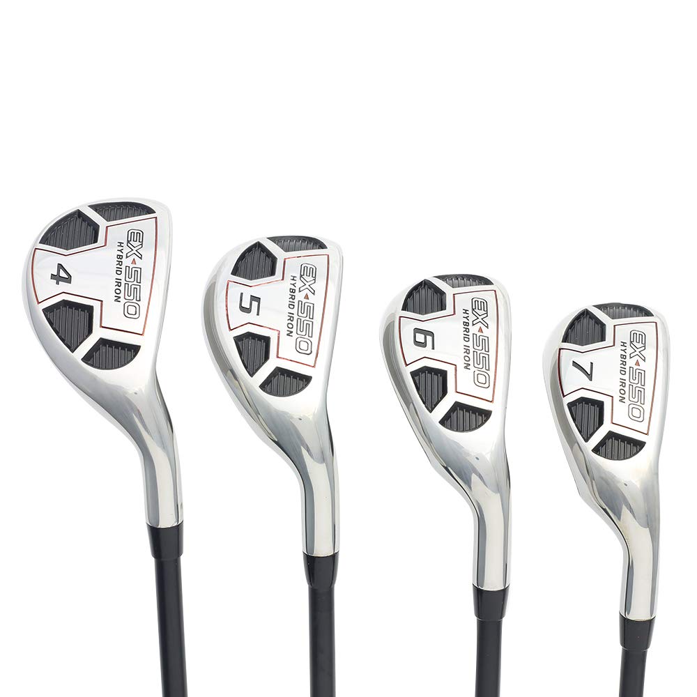 Men's Powerbilt Golf EX550 Hybrid Iron Set, which Includes 4, 5, 6, 7 Senior