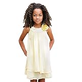 Satin Bib Neckline & Chiffon A-line Big Girls