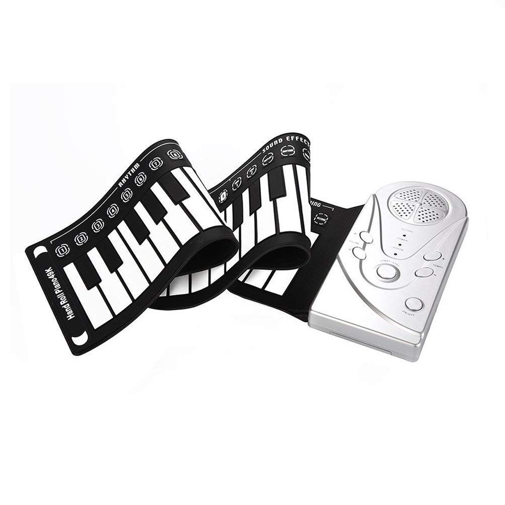 Amazon.com : Passionsell Portable 49 Key Hand Piano with Speaker Hand Roll Electronic Piano Folding Roll Up Piano 16 Tones 6 Demo 10 Rhythm : Sports & ...
