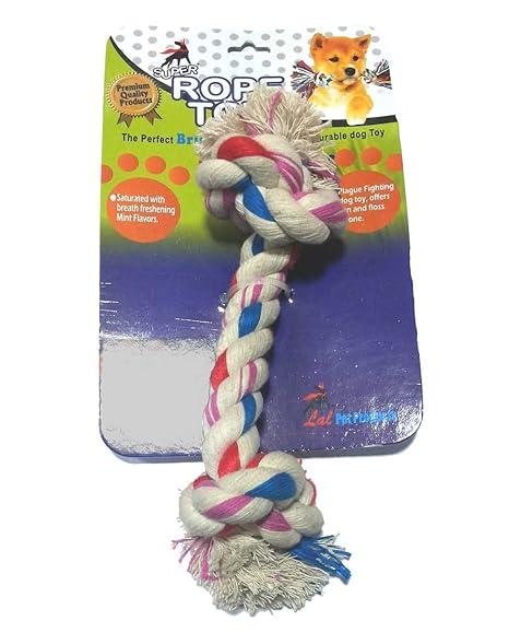 Super Dog Rope Toy (Medium)- Color May Vary