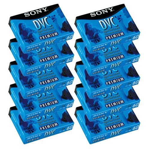Sony 60-Minute MiniDV Cassette Tape - Value 10 Pack W/Bonus Tray