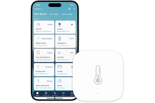 Aqara Zigbee Temperature and Humidity Sensor, Wireless Thermometer Hygrometer for Home Automation, Remote Monitoring, Aqara H