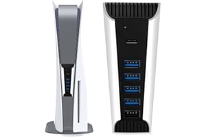 Ankey USB Hub for PS5, 5 Port USB High-Speed Expansion Hub Splitter Charger Extender Compatible with PS5 PlayStation 5 Console