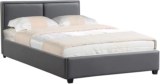 Caro Mobel Polsterbett Doppelbett Celine Grau 120 X 200 Cm Inklusive Lattenrost Kunstlederbezug Amazon De Kuche Haushalt