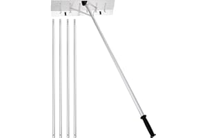 Snow Roof Rake, 4.78’-19.88’ Extendable Rake for Snow Removel, Lightweight Tool with 24.61 in Aluminum Blade, Also for Leaves