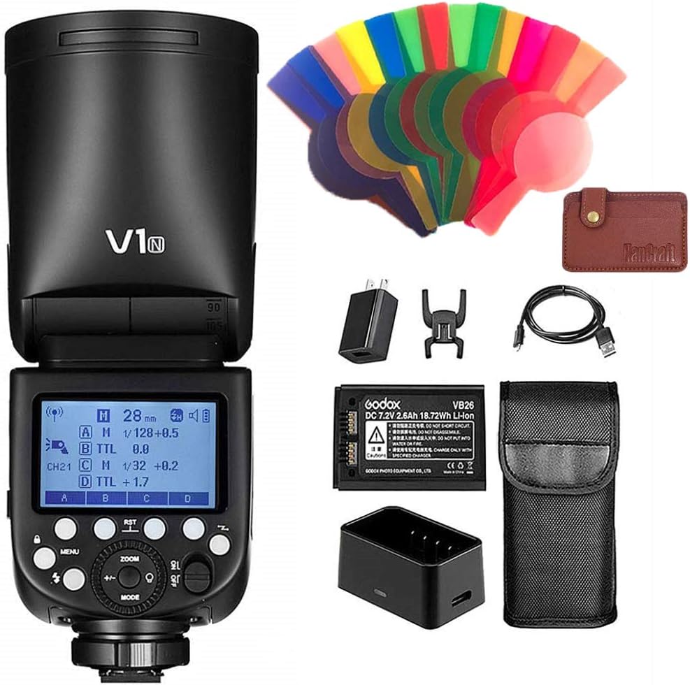 Godox V1-N TTL Round Head Flash for Nikon 2.4G 1/8000 HSS Speedlite