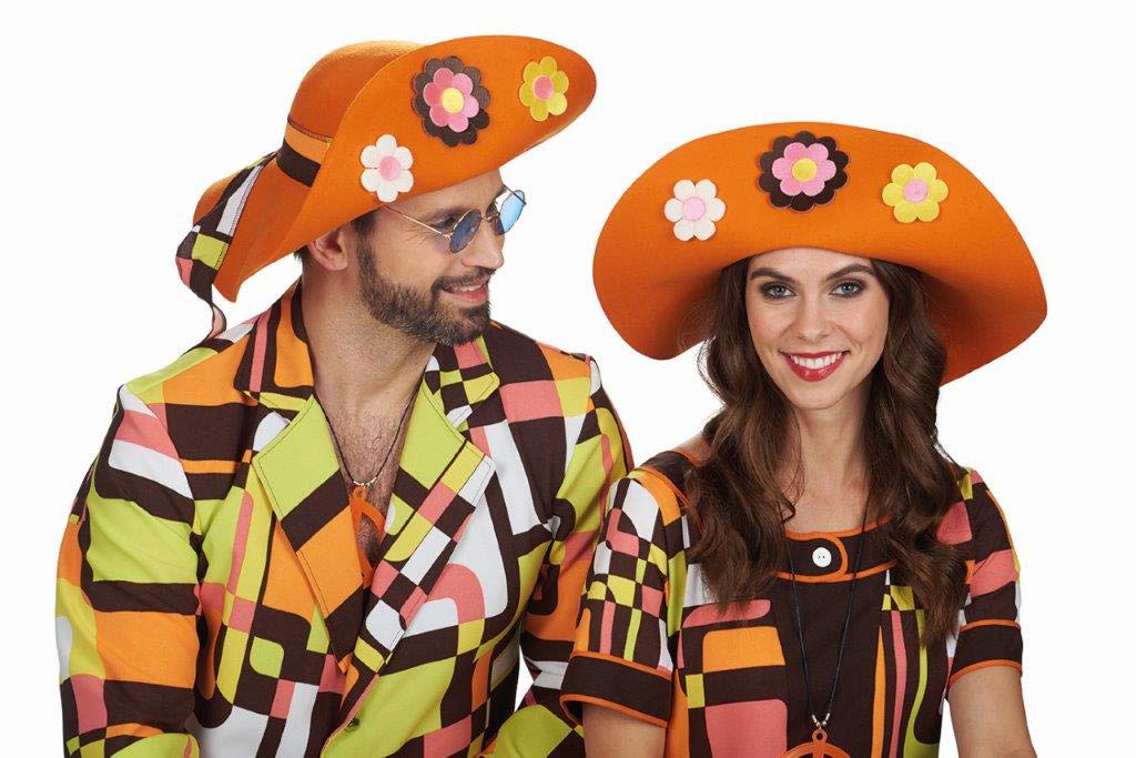 Andrea Moden 3674446 Hippie Andy, Wool Felt, Unisex - Adult, Orange