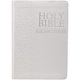 KJV Holy Bible, Compact White Faux Leather w/Ribbon Marker, Red Letter, King James Version