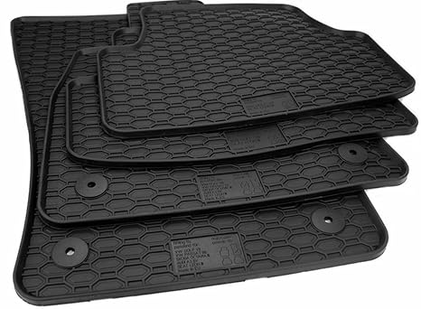 kfzpremiumteile24 Gummimatten Original Qualität Fußmatten Gummi schwarz 4-teilig