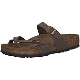 Birkenstock Girl's Mayari Birko-Flor Nubuck Flip Flops, Mocha, 41