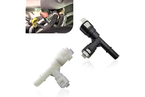 Jewkot 2 PCS Heater Core Hose Connector, Durable Plastic Material Hose Tee Connector, Universal American Water Pipe Connector, for Most Cars Sedans SUVs (Black & White)